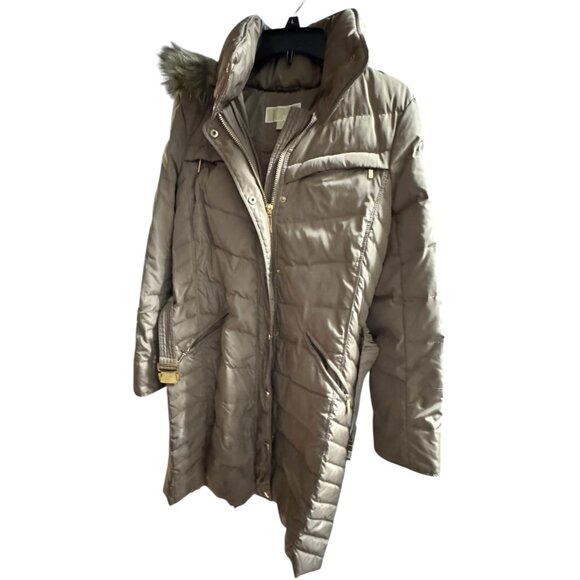 Michael Kors Missy Quilted Midi Down Small Jacket - Picture 7 of 12